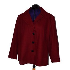 Avenue Wool Blend Pea Coat Plus Size 22/24